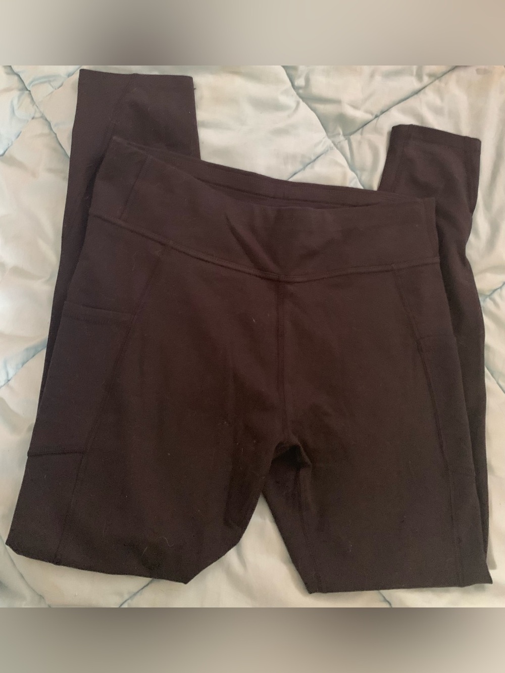 Pact Black High-Rise Leggings with Side Pockets